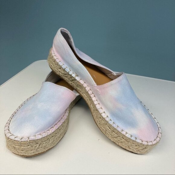 SPLENDID Sz 8.5 Laney Pastel Tie Dye Espadrilles - Picture 1 of 12